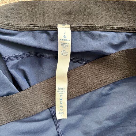 Men’s Large Navy Blue Lululemon Fast and Free Tight 28" - Picture 6 of 9